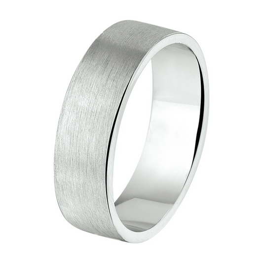 ring a110 - 6 mm - zonder cz zilver gerhodineerd