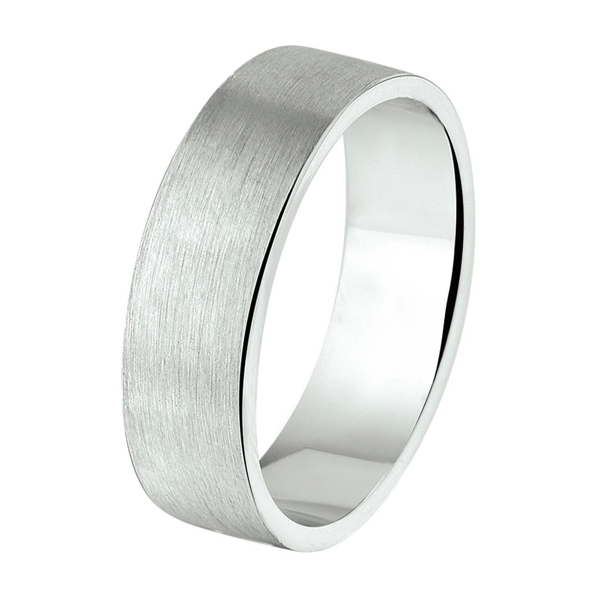 ring a110 - 6 mm - zonder cz zilver gerhodineerd