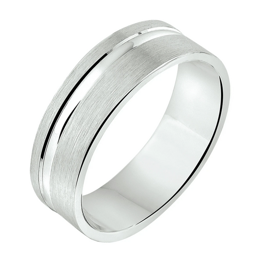 ring a111 - 6,5 mm - zonder cz zilver gerhodineerd