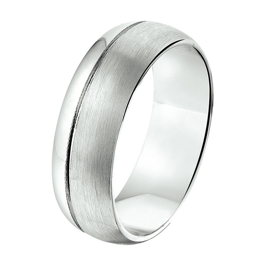ring a112 - 7 mm - zonder cz zilver gerhodineerd