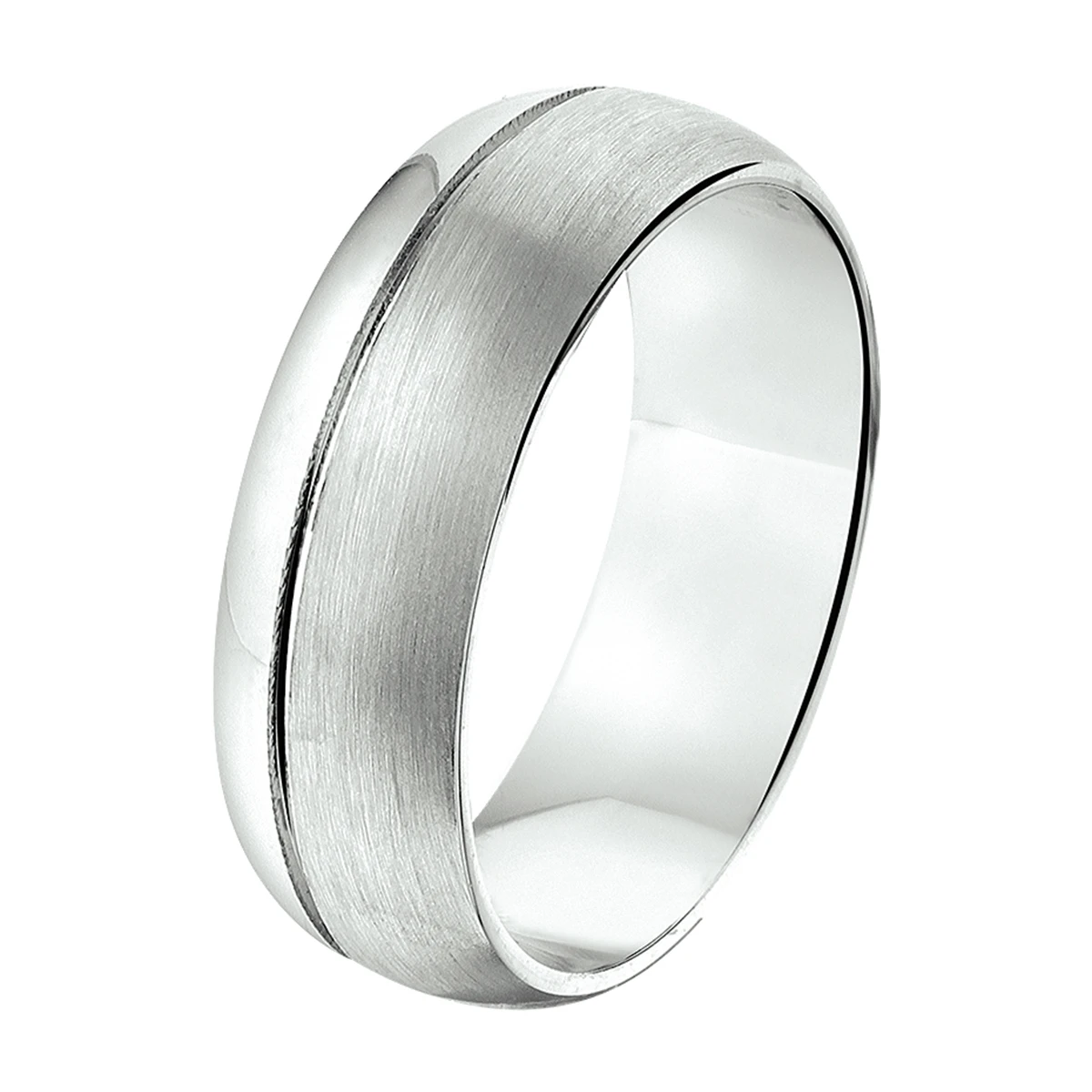 ring a112 - 7 mm - zonder cz zilver gerhodineerd