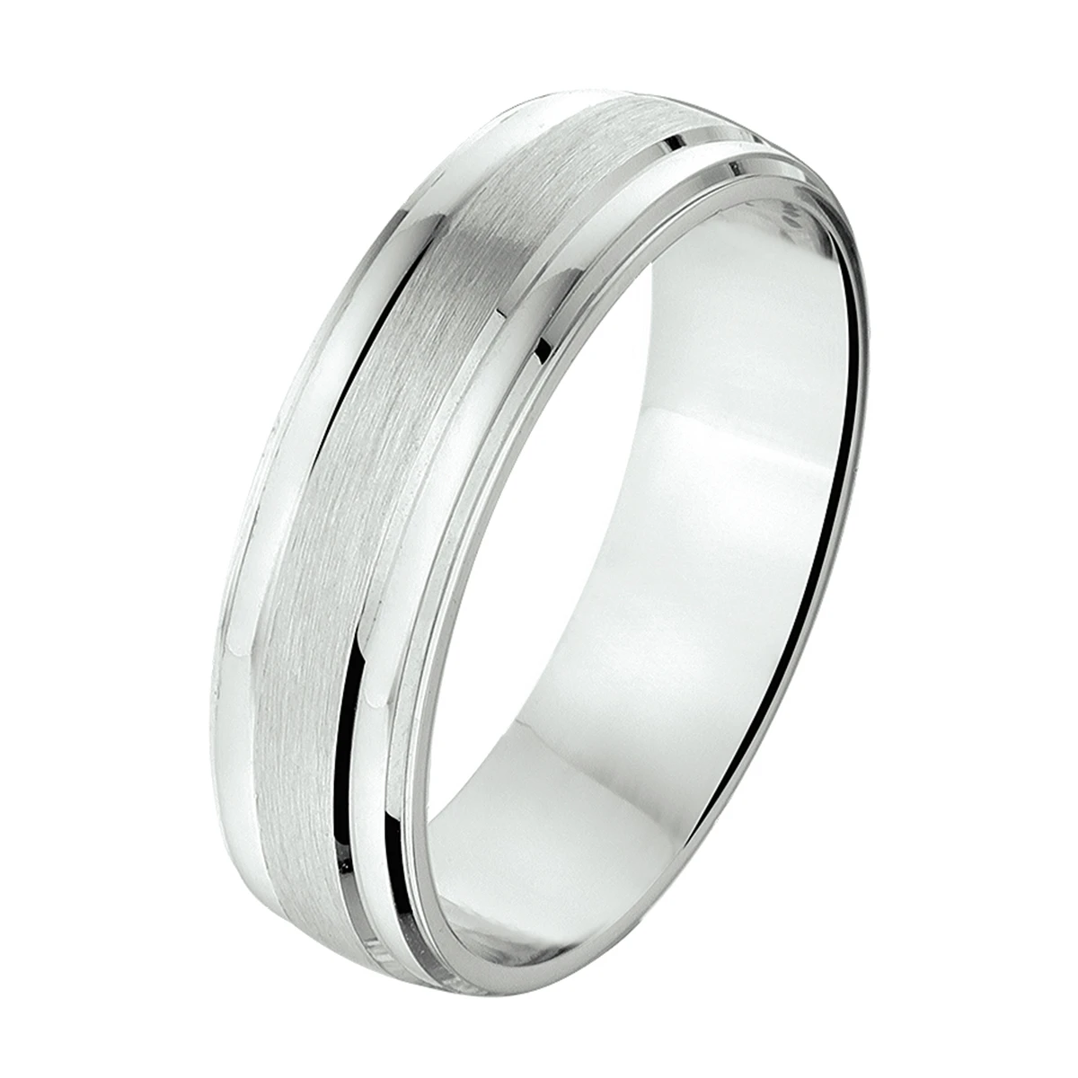 ring a204/a311 - 6 mm - zonder steen zilver gerhodineerd