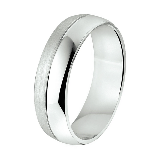 ring a205 - 6 mm - zonder cz zilver gerhodineerd