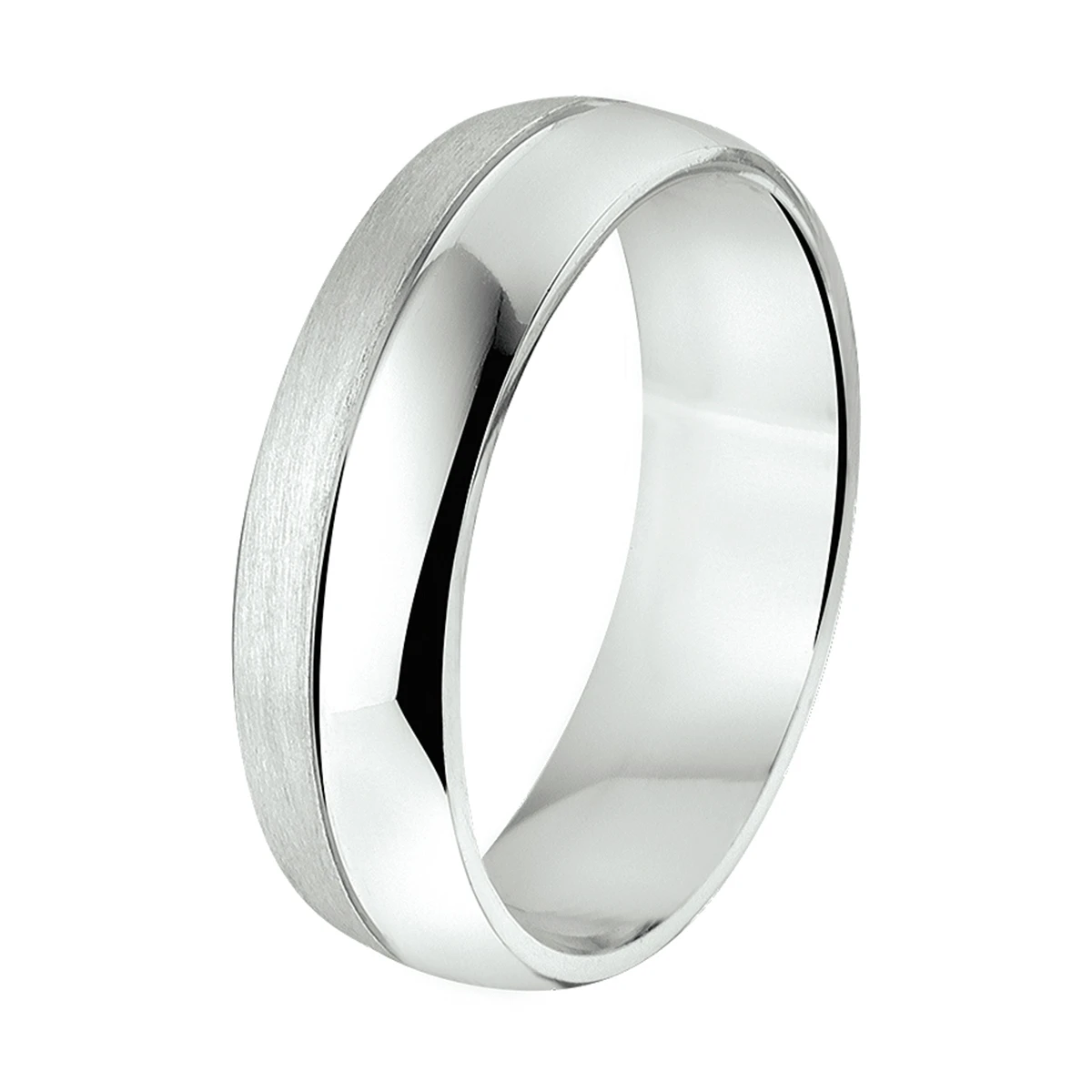 ring a205 - 6 mm - zonder cz zilver gerhodineerd
