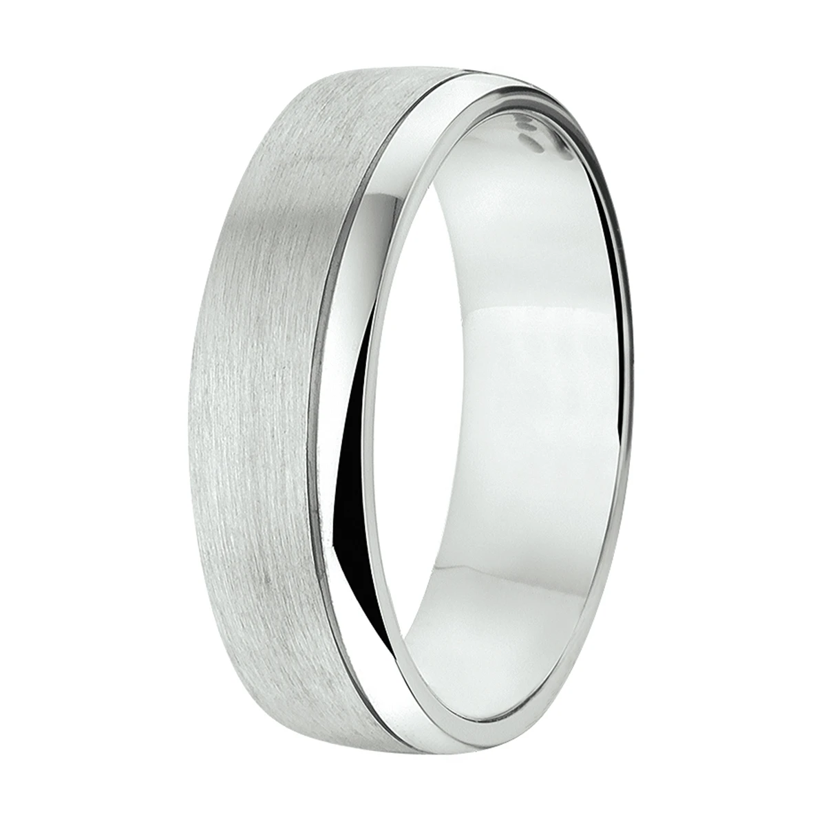ring a206/a310/a312 - 6 mm - zonder steen zilver gerhodineerd