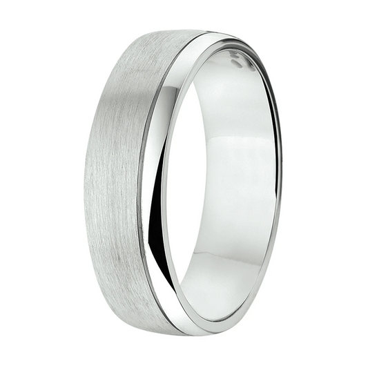 ring a206/a310/a312 - 6 mm - zonder steen zilver gerhodineerd