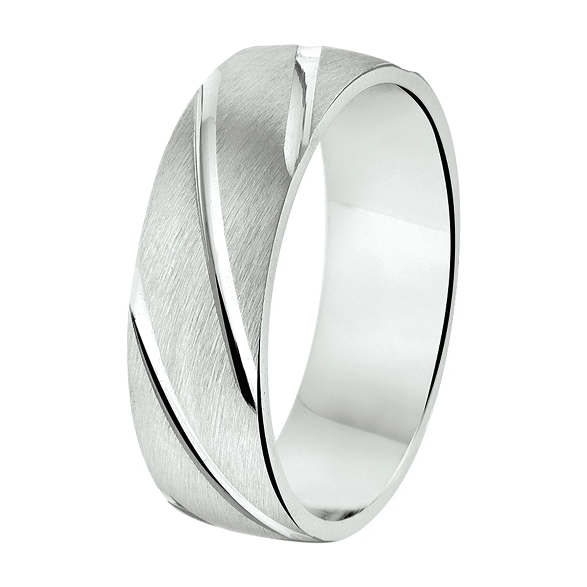 ring a209 - 6,5 mm - zonder cz zilver gerhodineerd