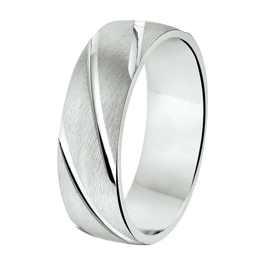 ring a209 - 6,5 mm - zonder cz zilver gerhodineerd