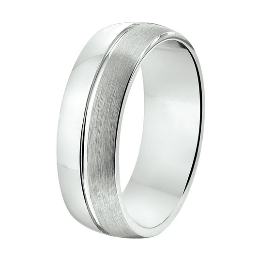 ring a212 - 7 mm - zonder cz zilver gerhodineerd