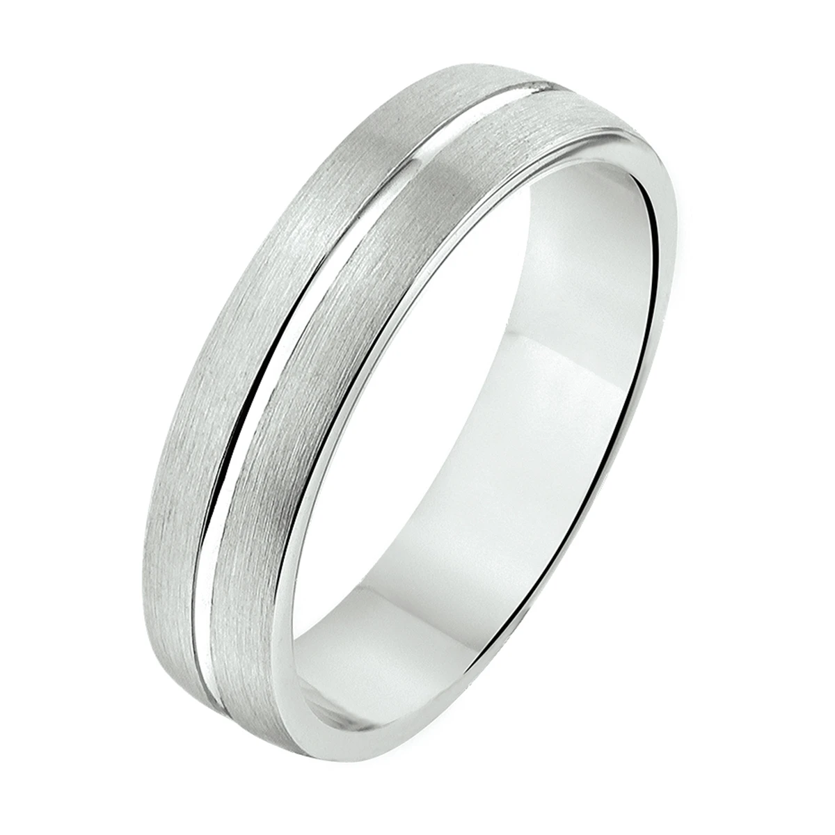 ring a303 - 5 mm - zonder steen zilver gerhodineerd