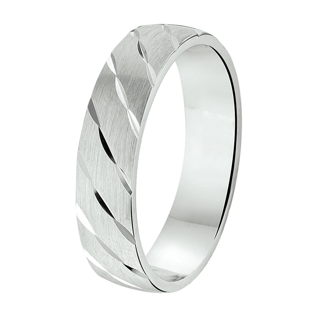 ring a307 - 5 mm - zonder steen zilver gerhodineerd