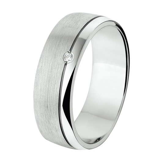 ring a310 - 6 mm - 0.01ct h si zilver gerhodineerd