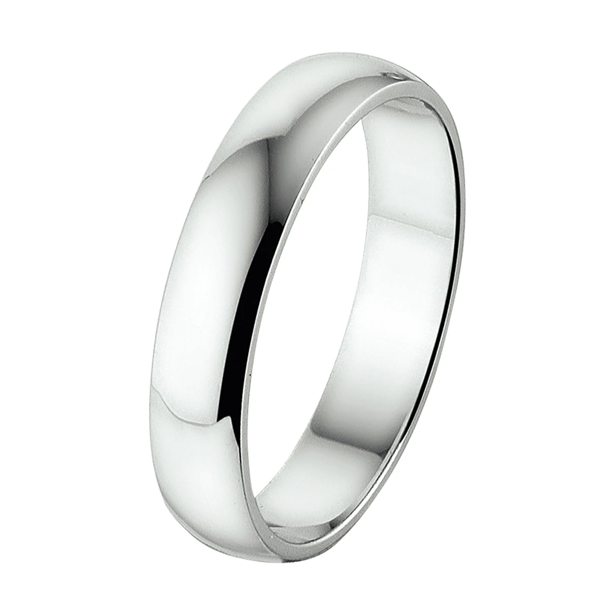 ring a414 - 4 mm - zonder steen 14K witgoud