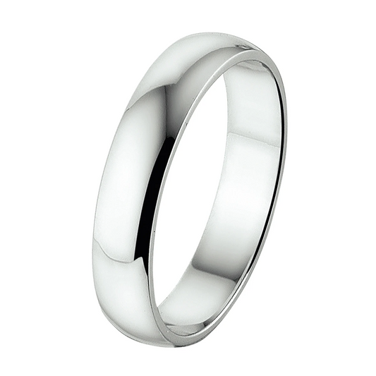 ring a414 - 4 mm - zonder steen 14K witgoud