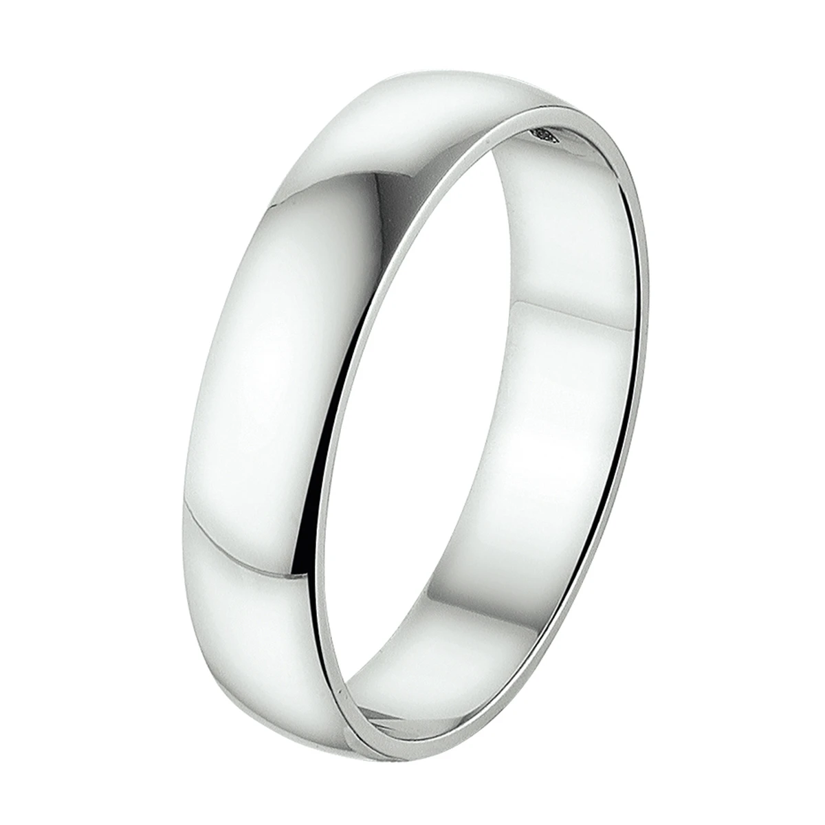 ring a414 - 5 mm - zonder steen 14K witgoud