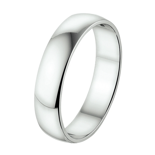ring a414 - 5 mm - zonder steen 14K witgoud
