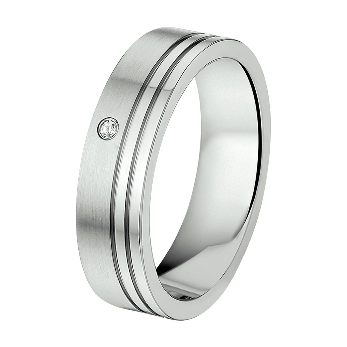 ring a502 - 5,5 mm - met cz edelstaal