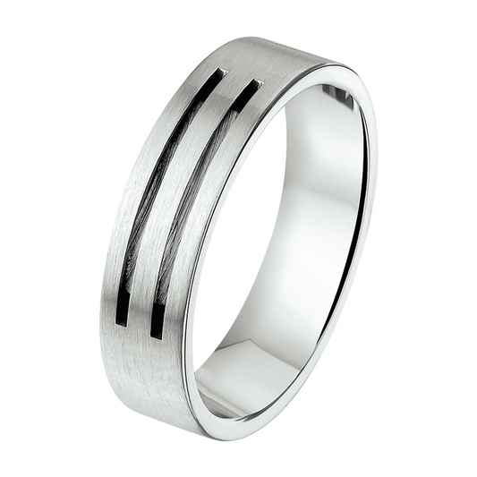 ring 6 mm zonder cz edelstaal