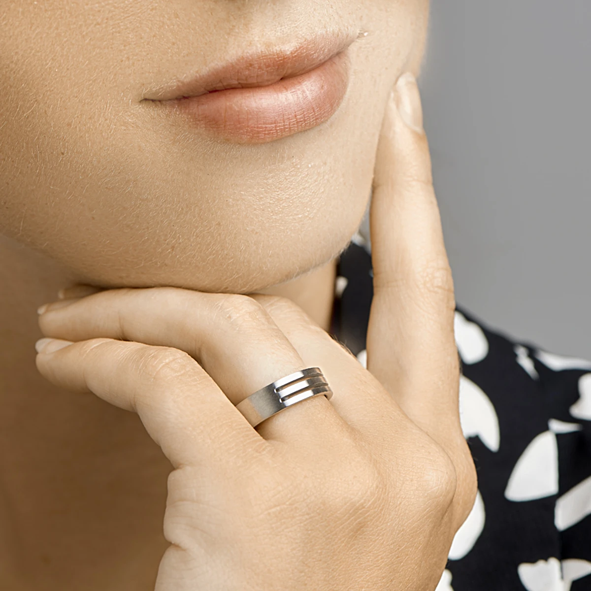 ring a509 - 6 mm - zonder cz edelstaal