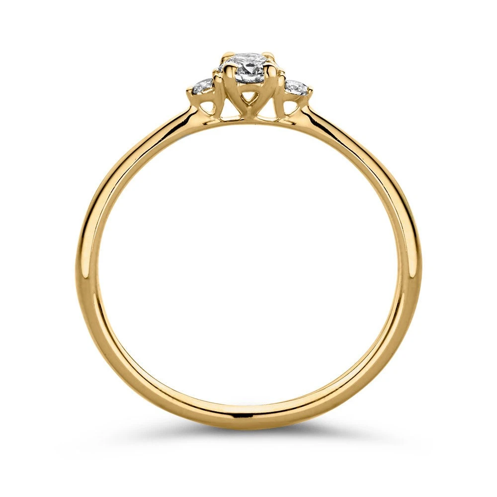 Ring Alix 0,20 crt. geelgoud Maat 49