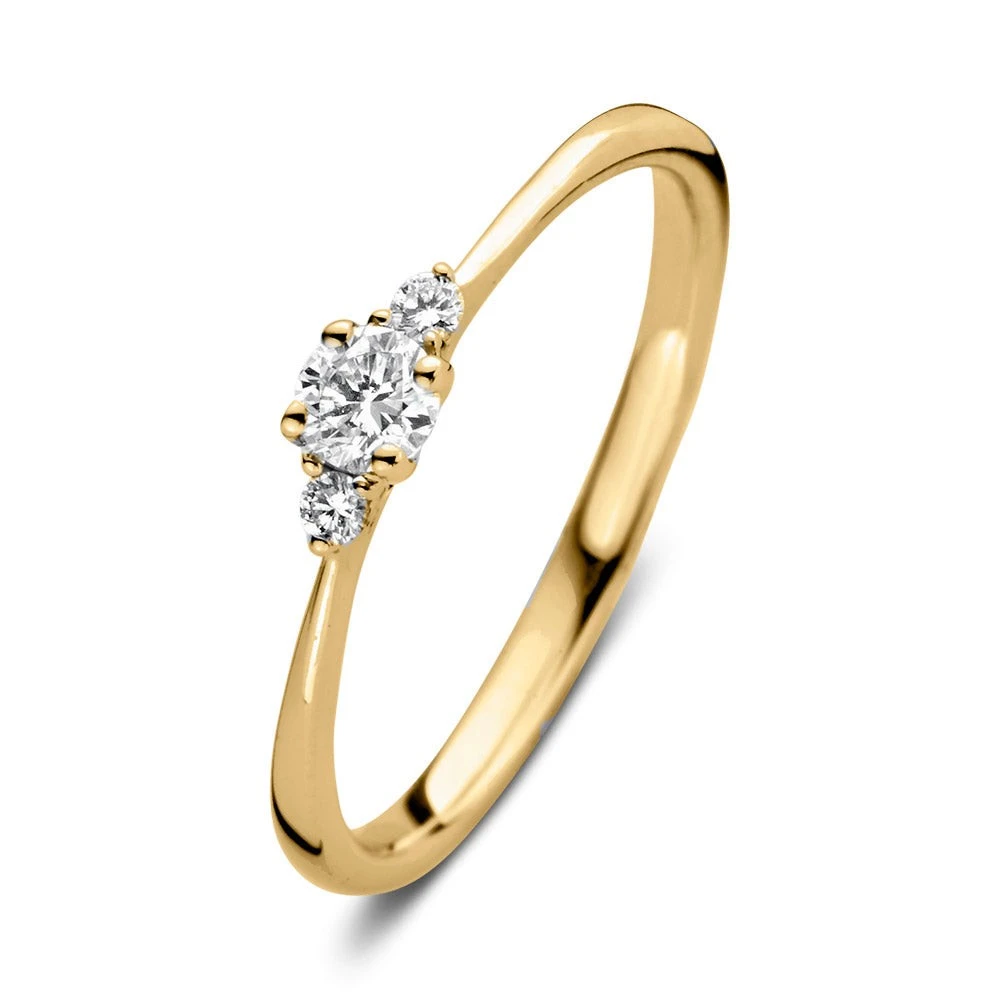 Ring Alix 0,20 crt. geelgoud Maat 59