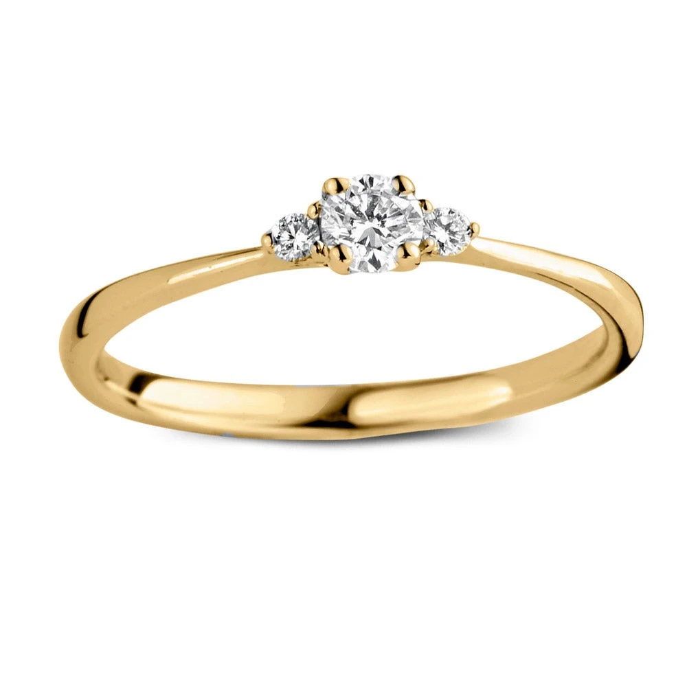 Ring Alix 0,20 crt. geelgoud Maat 49