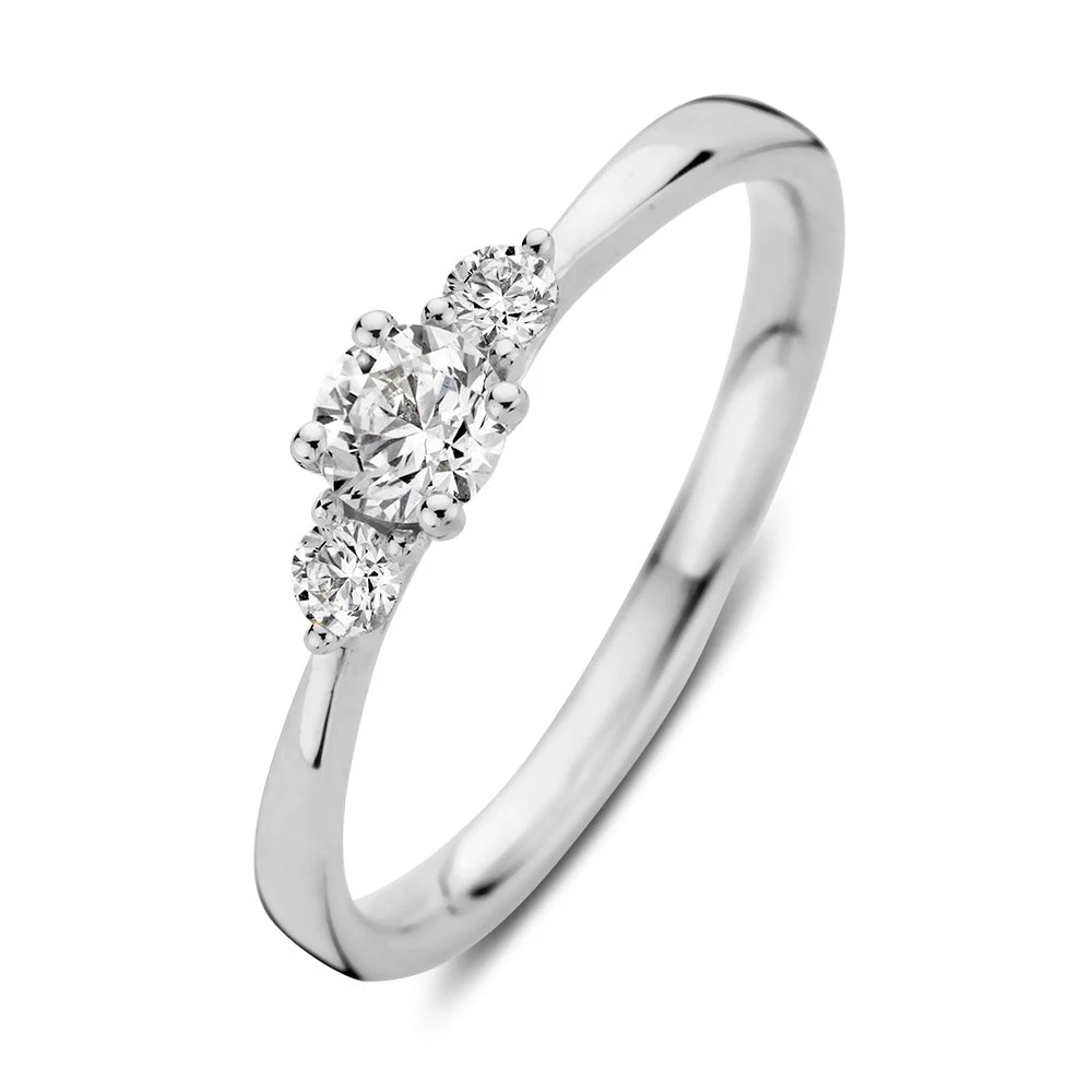 Ring Alix 0,37 crt. witgoud Maat 51