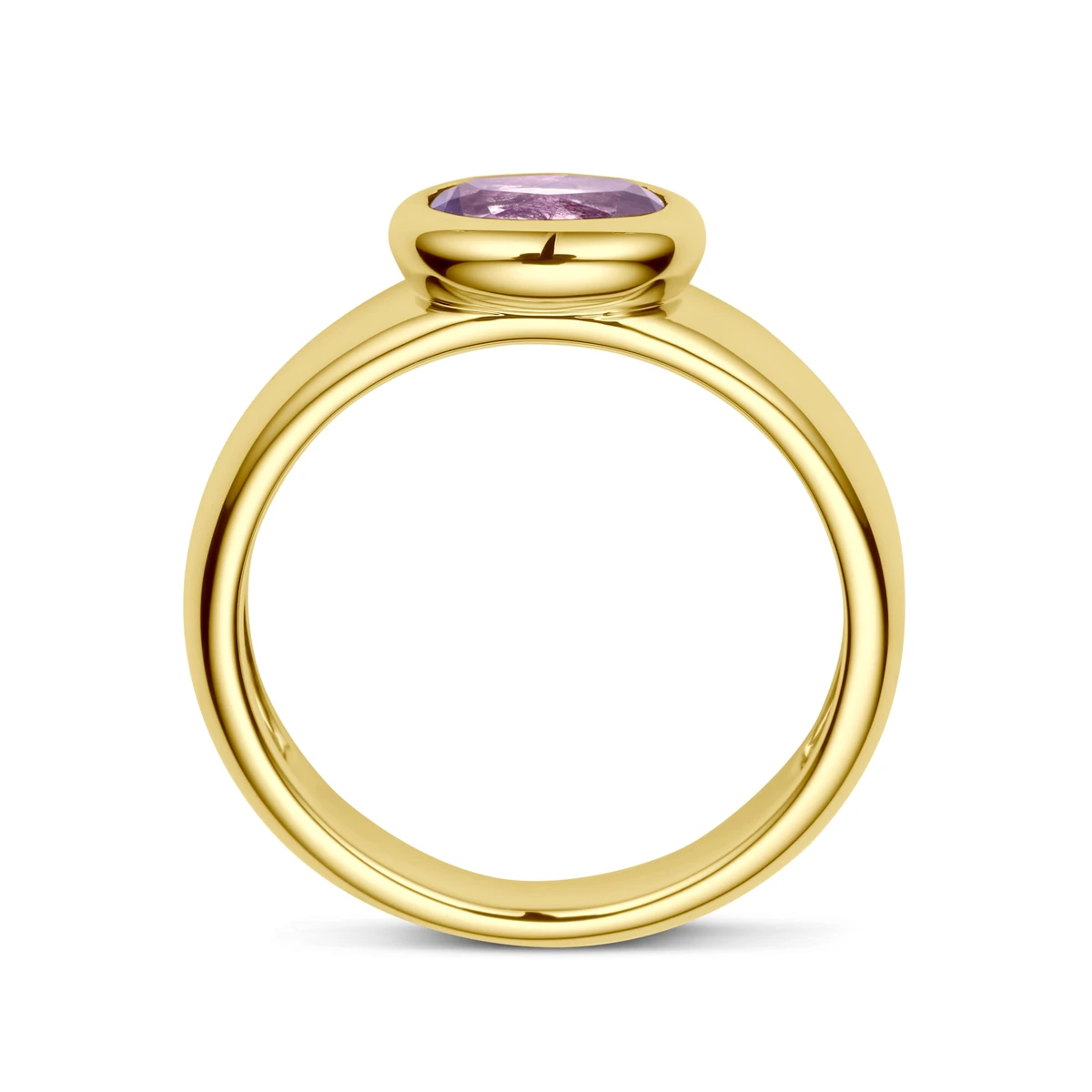 ring amethist 14K geelgoud