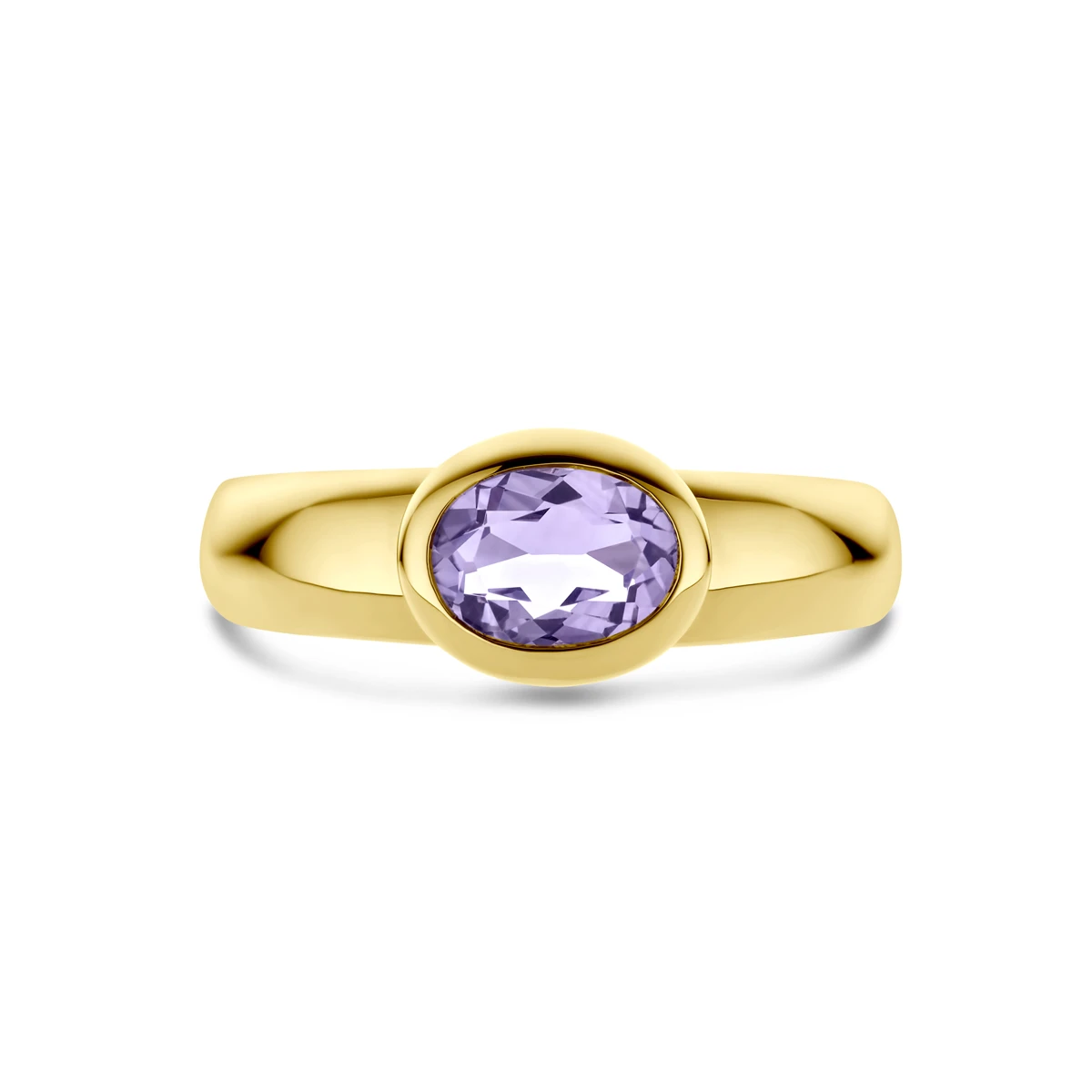ring amethist 14K geelgoud