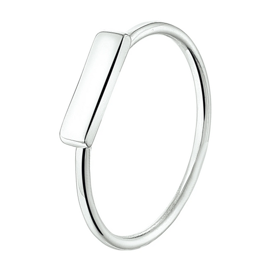 ring balkje zilver gerhodineerd