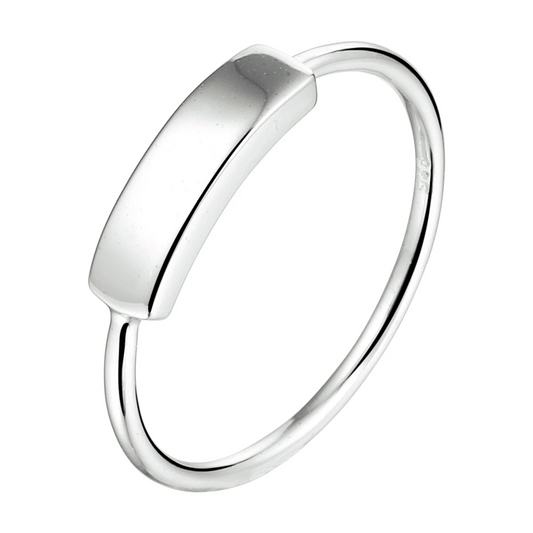 ring balkje zilver gerhodineerd