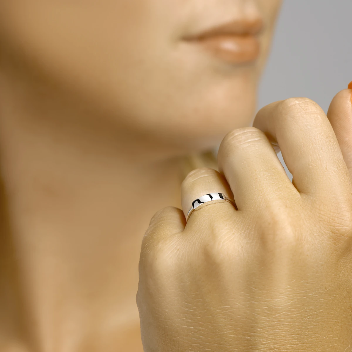 ring balkje zilver gerhodineerd