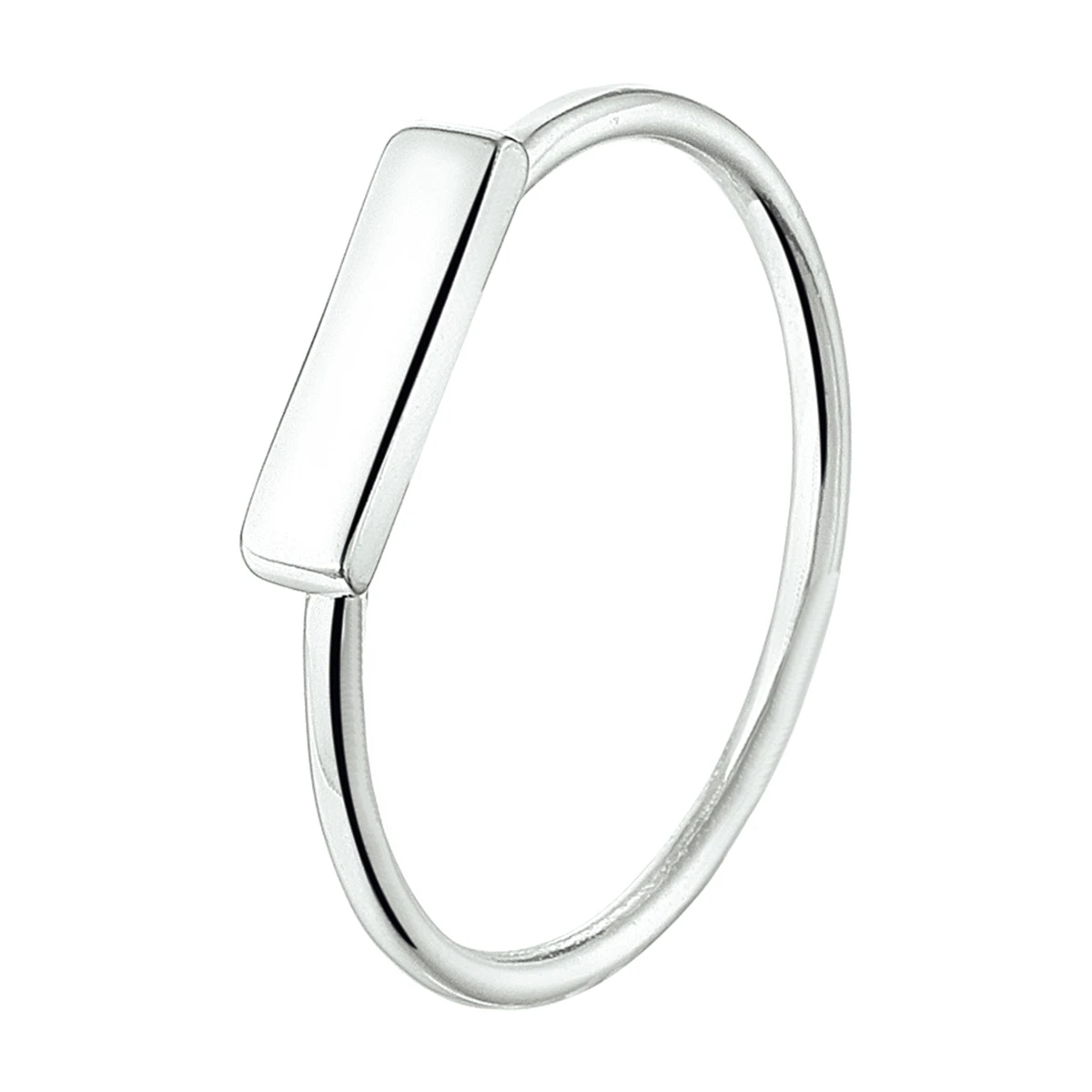 ring balkje zilver gerhodineerd