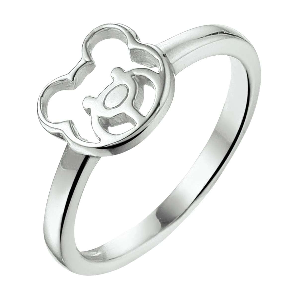 ring beer zilver gerhodineerd