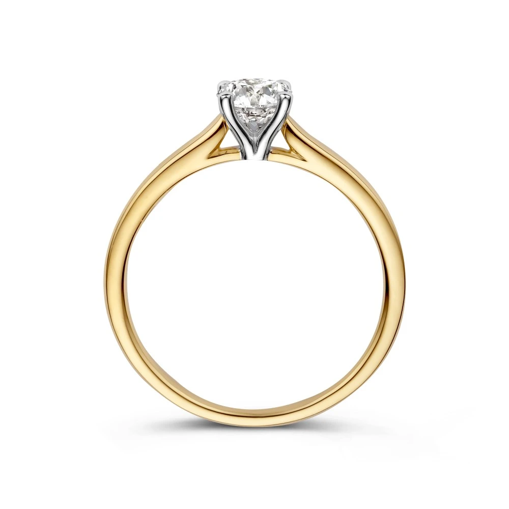 Ring bicolor Lab Grown Diamant 0.50 crt. Maat 52