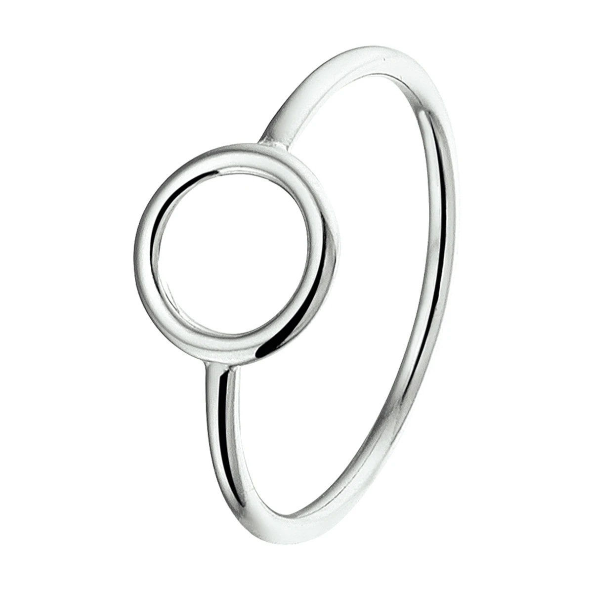 ring cirkel zilver gerhodineerd