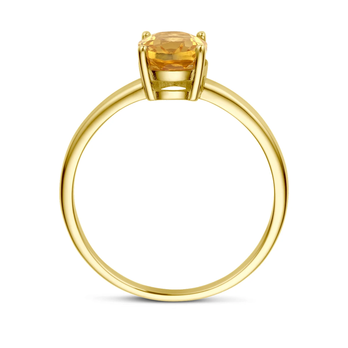 ring citrien 14K geelgoud