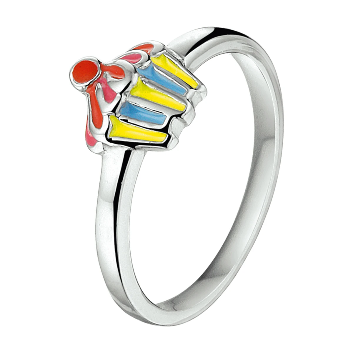 ring cupcake zilver gerhodineerd