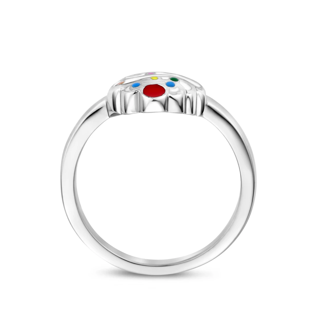 ring cupcake zilver gerhodineerd
