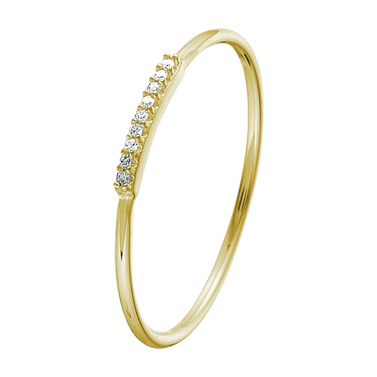 ring diamant 0.02ct h p1 14K geelgoud