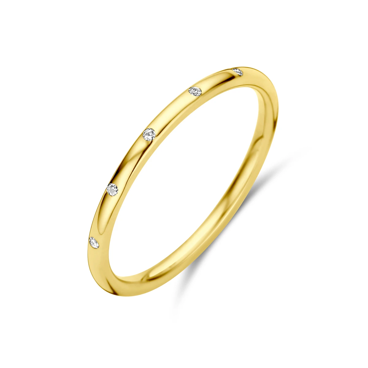 ring diamant 0.03ct h si 14K geelgoud