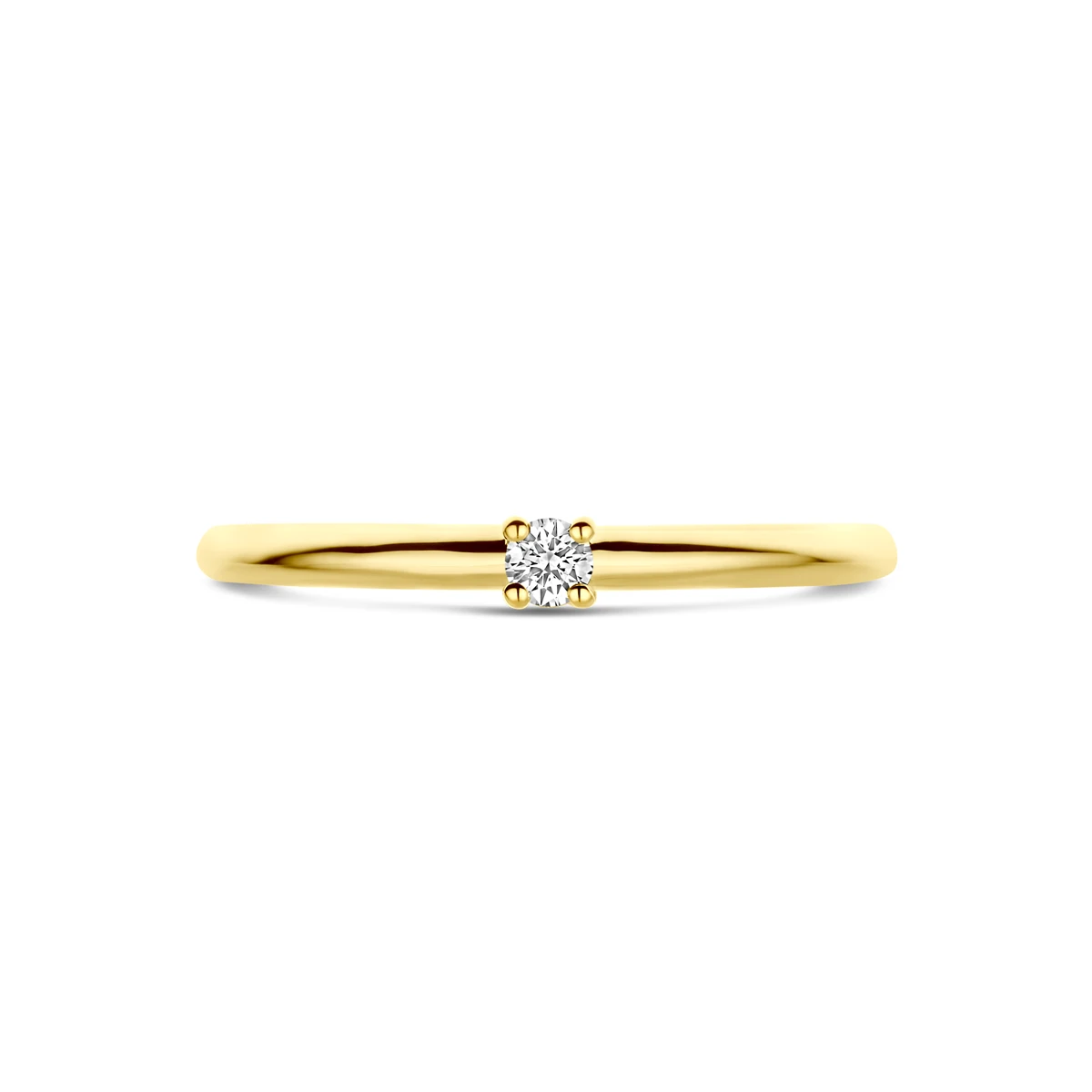ring diamant 0.05ct h si 14K geelgoud
