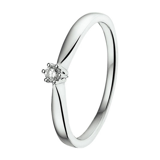ring diamant 0.05ct h si 14K witgoud