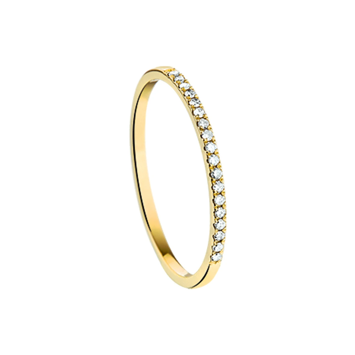 ring diamant 0.09ct h si 14K geelgoud