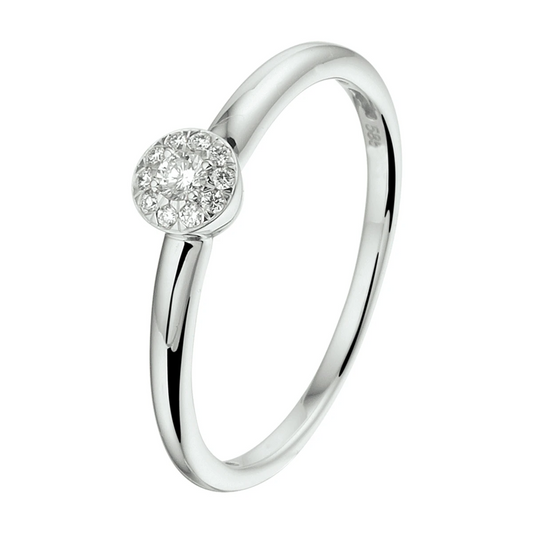 ring diamant 0.09ct h si 14K witgoud