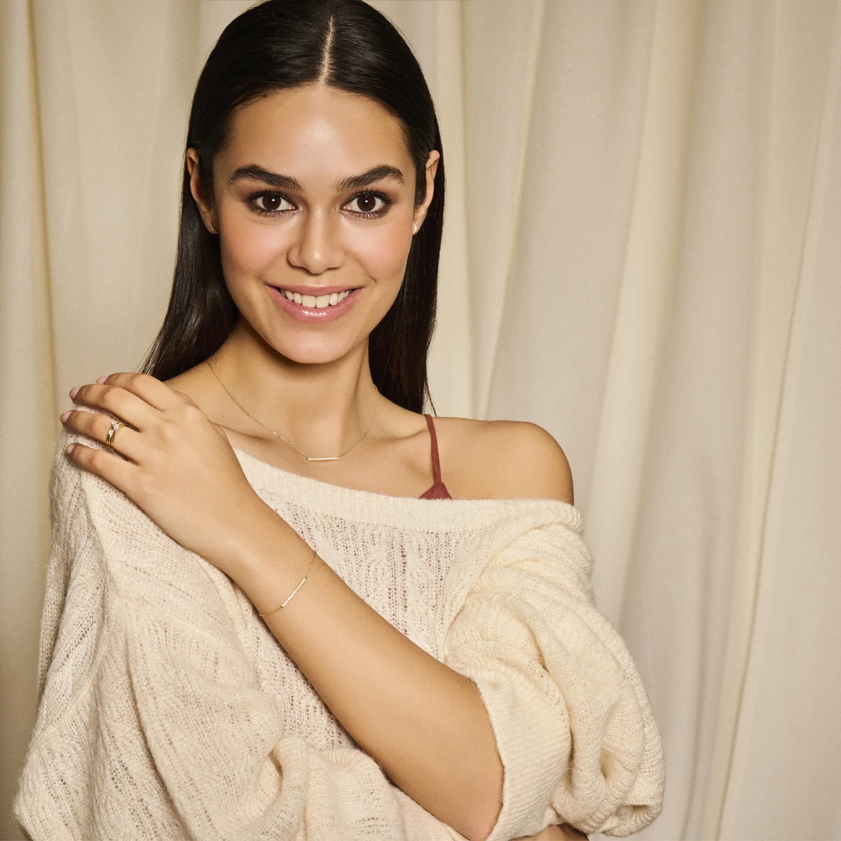 ring diamant 0.10ct h si 14K bicolor goud geel/wit