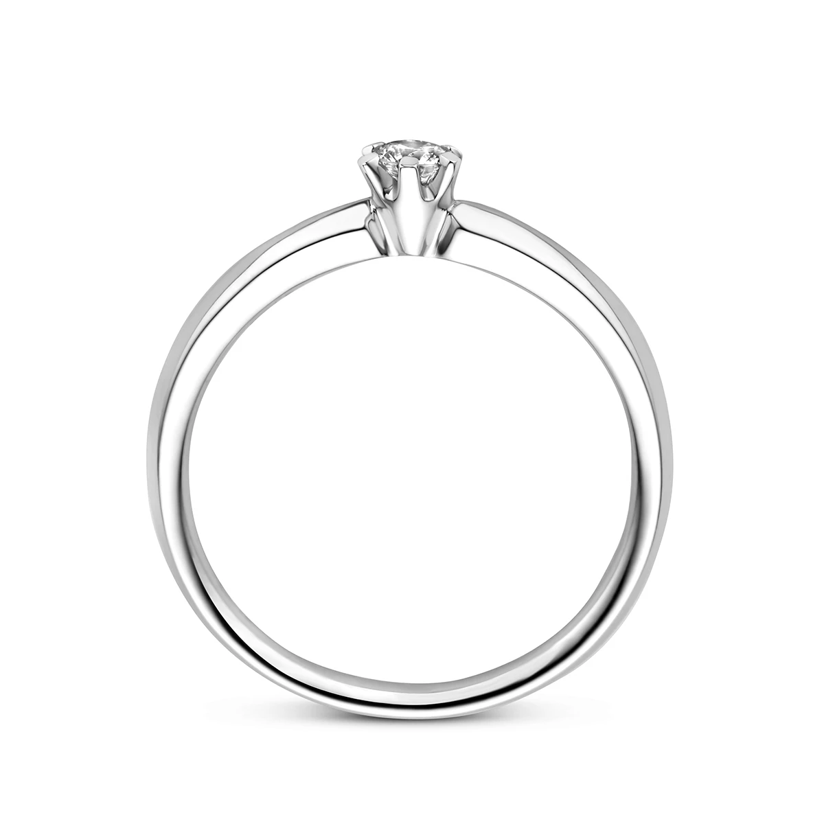 ring diamant 0.10ct h si 14K witgoud