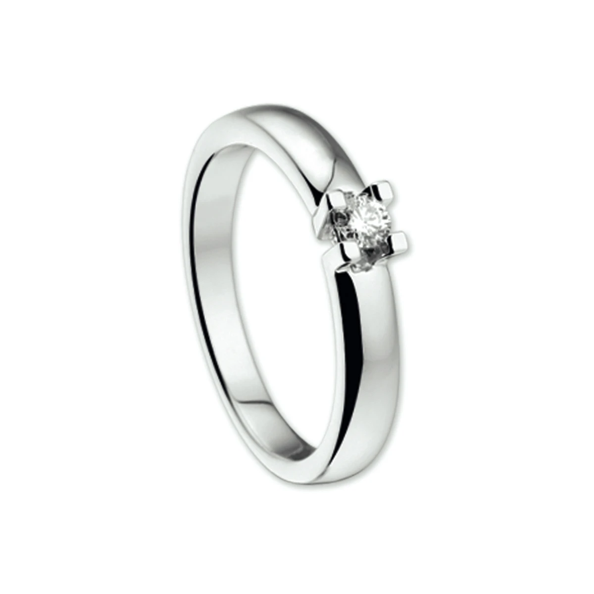 ring diamant 0.10ct h si 14K witgoud