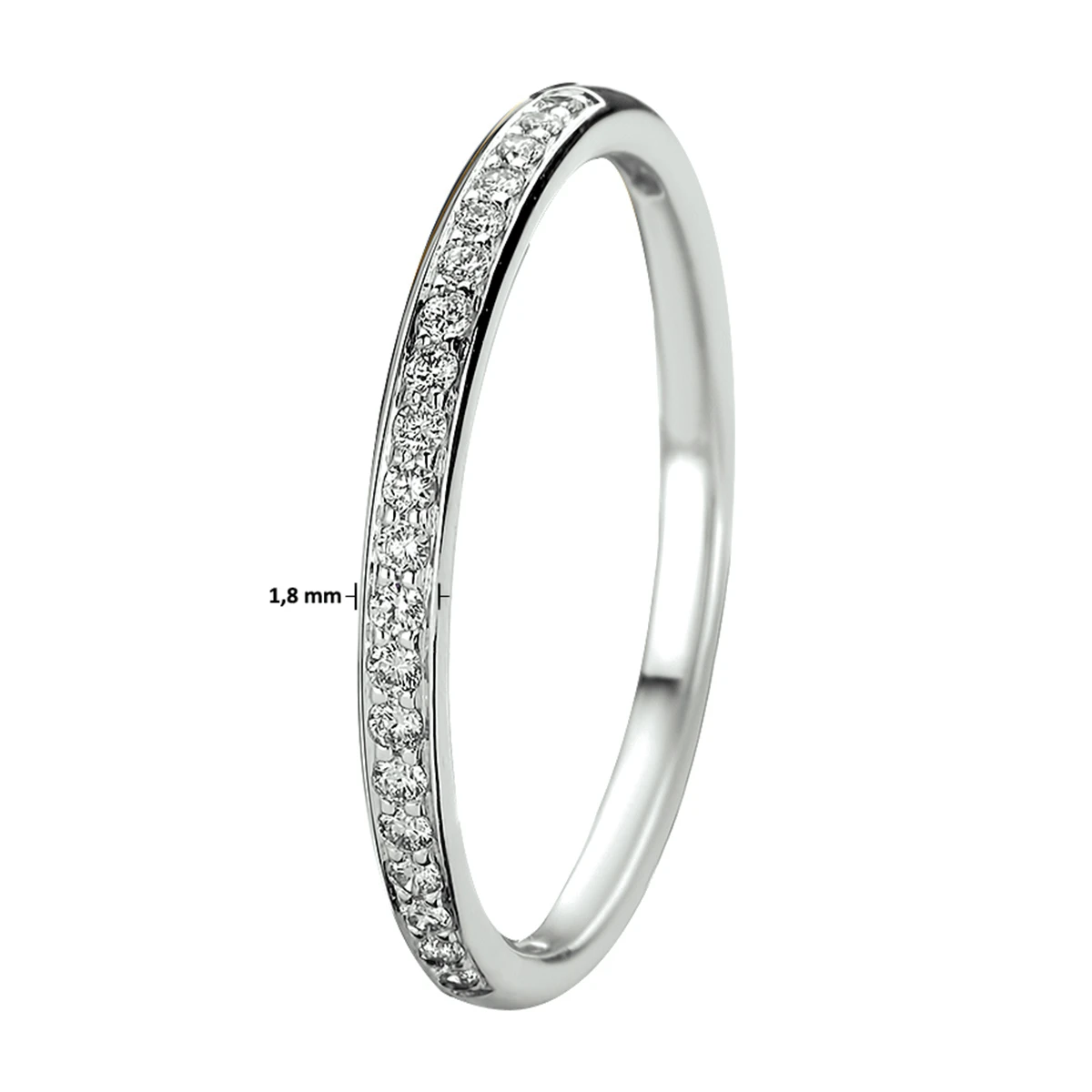ring diamant 0.13ct h si 14K witgoud