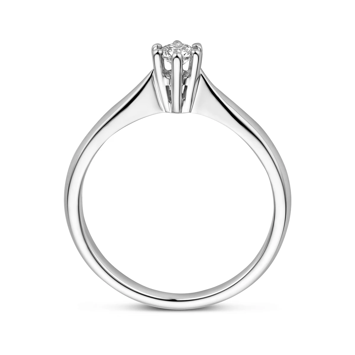 ring diamant 0.15ct h si 14K witgoud